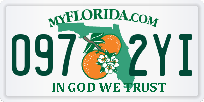 FL license plate 0972YI