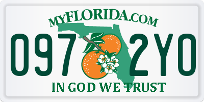 FL license plate 0972YO