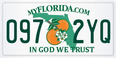 FL license plate 0972YQ