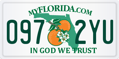 FL license plate 0972YU