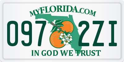 FL license plate 0972ZI