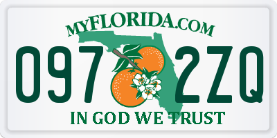 FL license plate 0972ZQ
