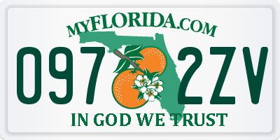 FL license plate 0972ZV