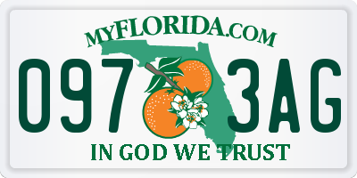 FL license plate 0973AG