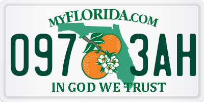 FL license plate 0973AH