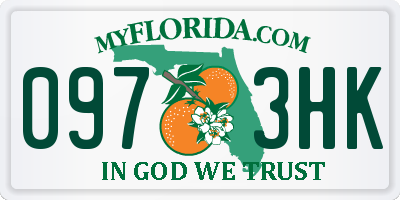 FL license plate 0973HK