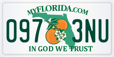 FL license plate 0973NU