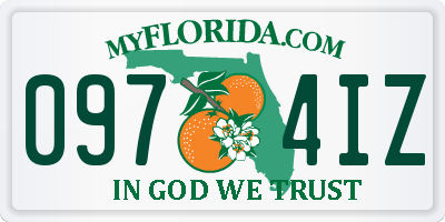 FL license plate 0974IZ