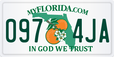 FL license plate 0974JA