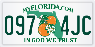 FL license plate 0974JC