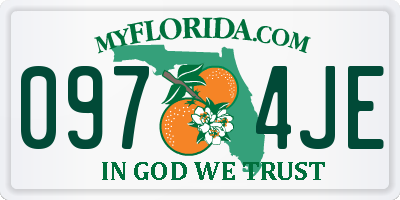 FL license plate 0974JE