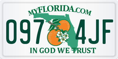 FL license plate 0974JF