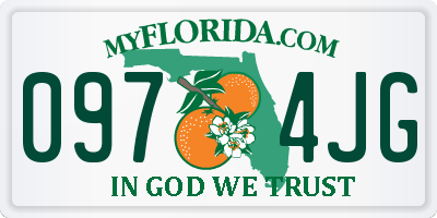 FL license plate 0974JG