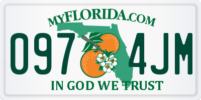 FL license plate 0974JM
