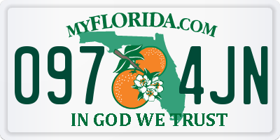 FL license plate 0974JN