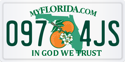 FL license plate 0974JS