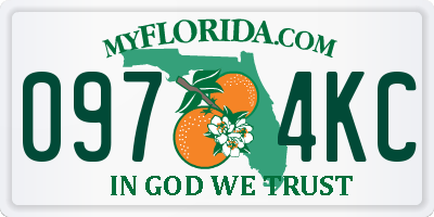 FL license plate 0974KC