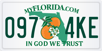 FL license plate 0974KE
