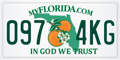 FL license plate 0974KG