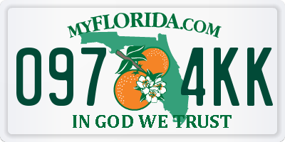 FL license plate 0974KK