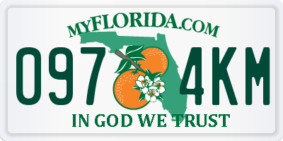 FL license plate 0974KM