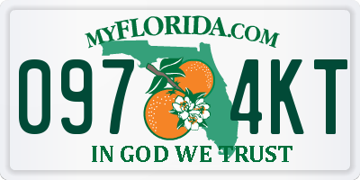 FL license plate 0974KT