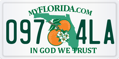FL license plate 0974LA