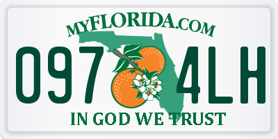 FL license plate 0974LH