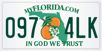 FL license plate 0974LK