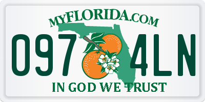 FL license plate 0974LN