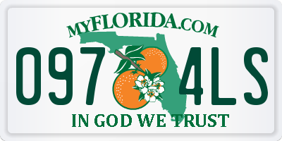 FL license plate 0974LS