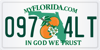 FL license plate 0974LT