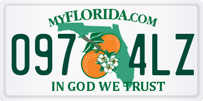 FL license plate 0974LZ