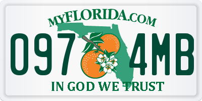 FL license plate 0974MB