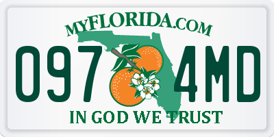 FL license plate 0974MD