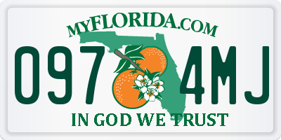 FL license plate 0974MJ