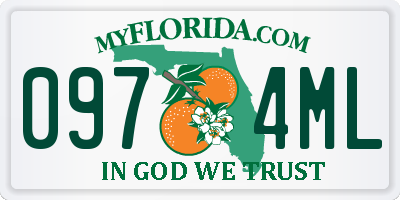 FL license plate 0974ML