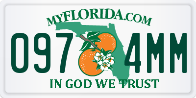 FL license plate 0974MM