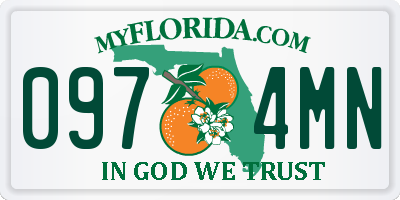 FL license plate 0974MN
