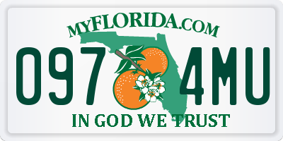 FL license plate 0974MU