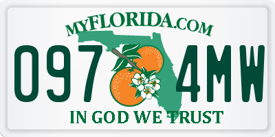 FL license plate 0974MW