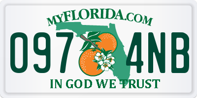 FL license plate 0974NB