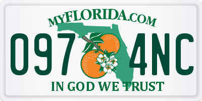 FL license plate 0974NC