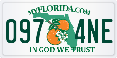 FL license plate 0974NE