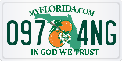 FL license plate 0974NG