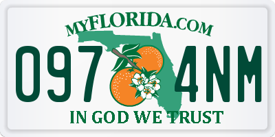 FL license plate 0974NM