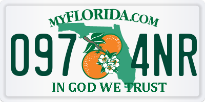 FL license plate 0974NR
