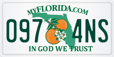 FL license plate 0974NS