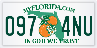 FL license plate 0974NU