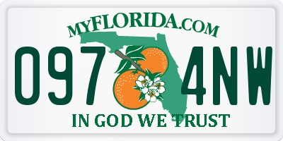 FL license plate 0974NW